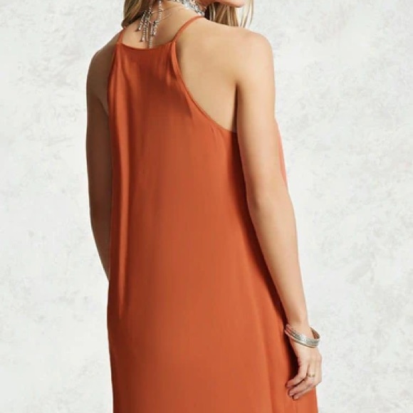 Rust Trapeze Cami Dress - Picture 4 of 6